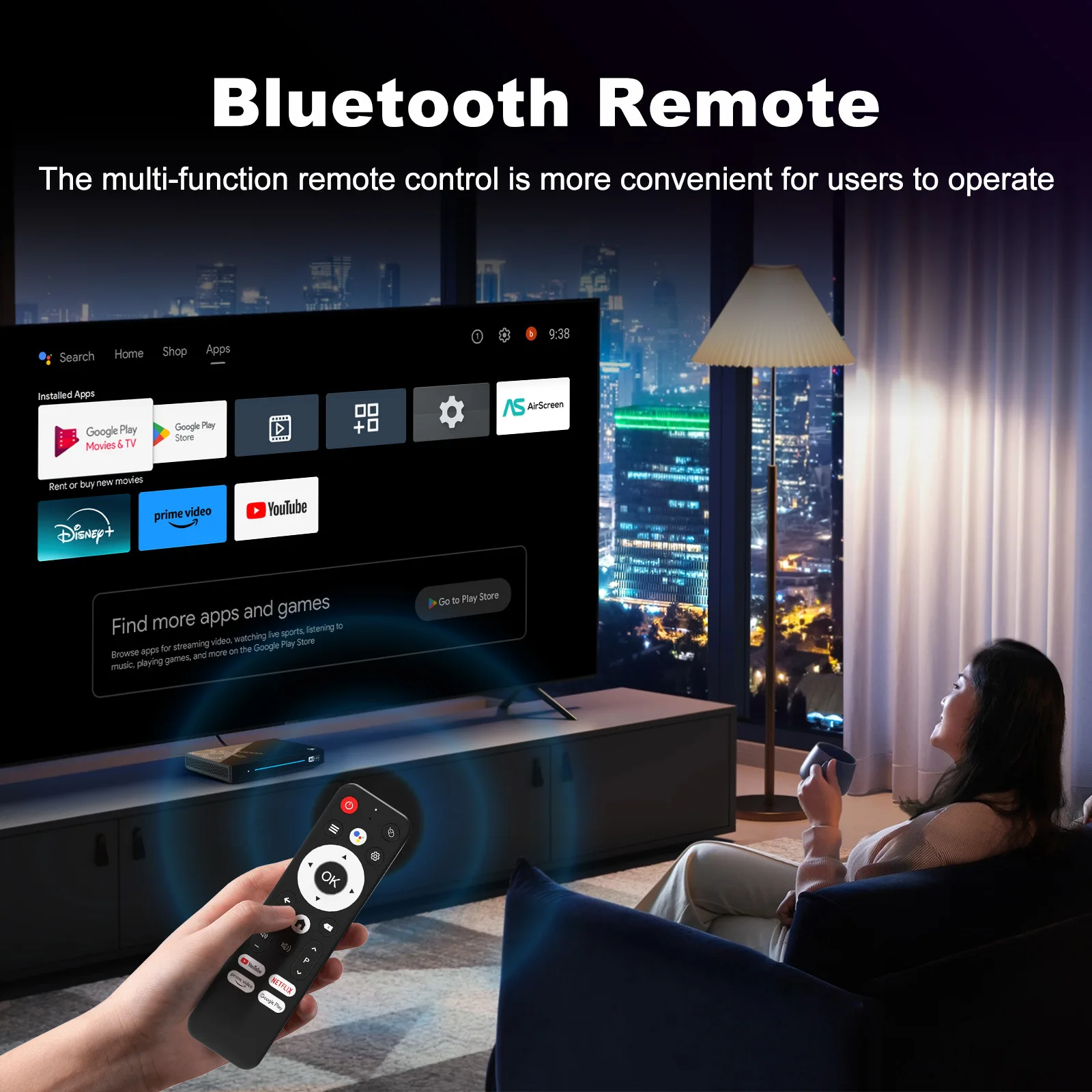 Tv box h96max m9s, android 14.0, atv, rockchip octa, rk3576, 6 t, wi-fi 6, bluetooth 5.4, 1000m, para streaming de vídeo