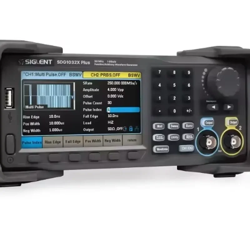 SIGLENT SDG1032X PLUS Generador de Ondas Arbitrarias de Doble Canal Versátil con Alta Frecuencia de Muestreo y Salida Estable