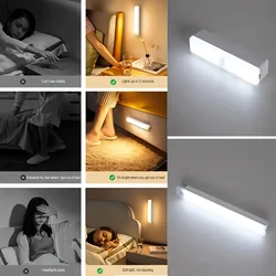 Luce notturna a LED sensore di movimento luce intelligente rilevamento del corpo umano scala decorativa armadio stanza luce corridoio