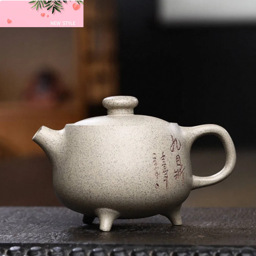 

180ML Chinese Yixing Authentic Pot Handmade Purple Clay Teapot Raw Ore White Section Mud Kettle Tea Ceremony Customized Gifts