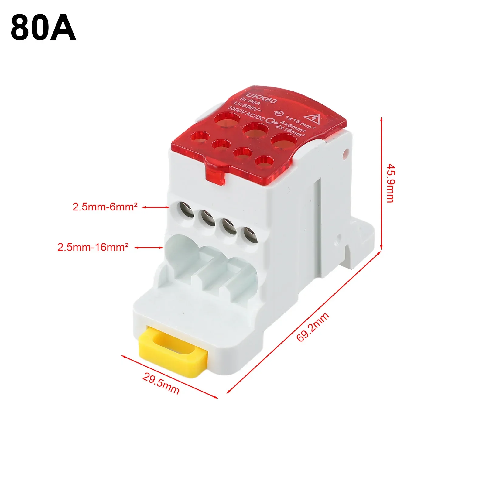 

Color Red DIN Rail Connector Flame Retardant Base Flexible Combinations Quick Wiring Design For Industrial Wiring