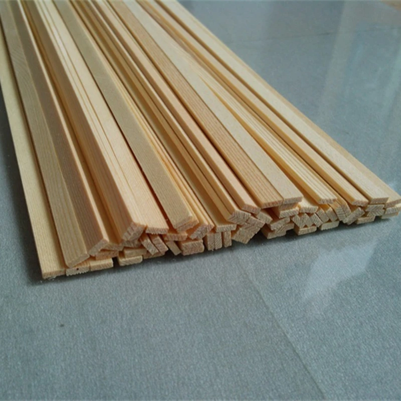 Custom Natural Siberian Pine Larch Wood Strips Slats 10 Pieces, 1mm to 25mm Thick, Widths 2mm to 25mm, for Furniture Woodworking