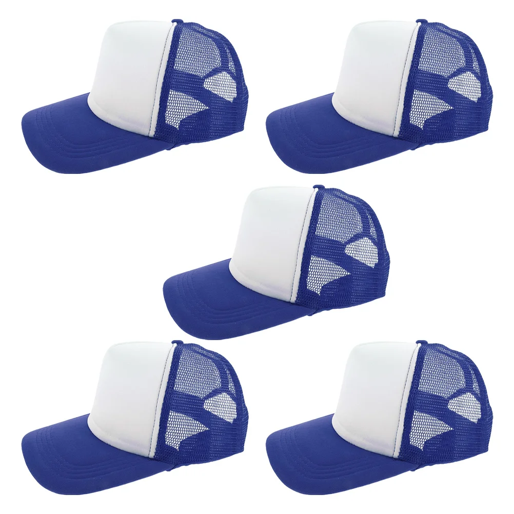 

5Pcs Sublimation Hats Blank Mesh Baseball Caps DIY Printing Breathable Lightweight Casual Wear for Men Women Sublimation Hats