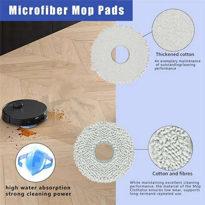 ABRB-50PCS แปรงกรอง Mop ผ้าและถุงเก็บฝุ่นชุดสําหรับ Ecovacs T30 Pro Omni สําหรับ YEEDI M12 ULTRA PLUS M12 Pro + เปลี่ยนชิ้นส่วน