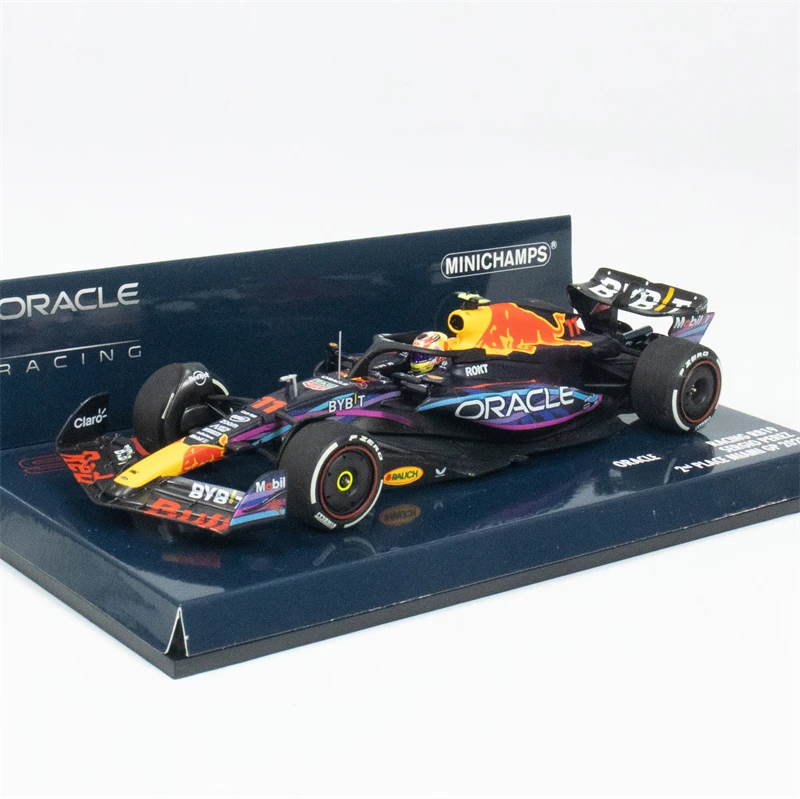 MINICHAMPS 1:43 ORACLE RACING RB19 - #1 MAX / #11 SERGIO PEREZ 2023 Miami champion Resin Model Car