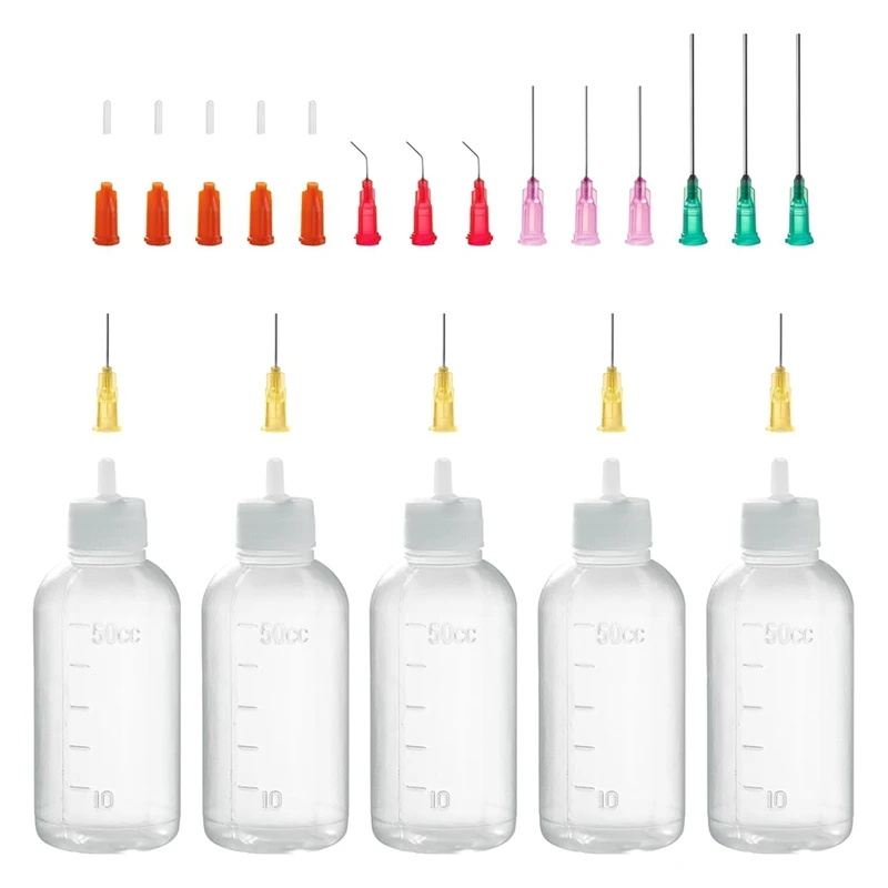 

Precision Tip Applicator Bottle,Blunt Tip Needle And Cap, 18G 20G 25G Needle Tip Squeeze Bottle, Oil Dropper Bottle