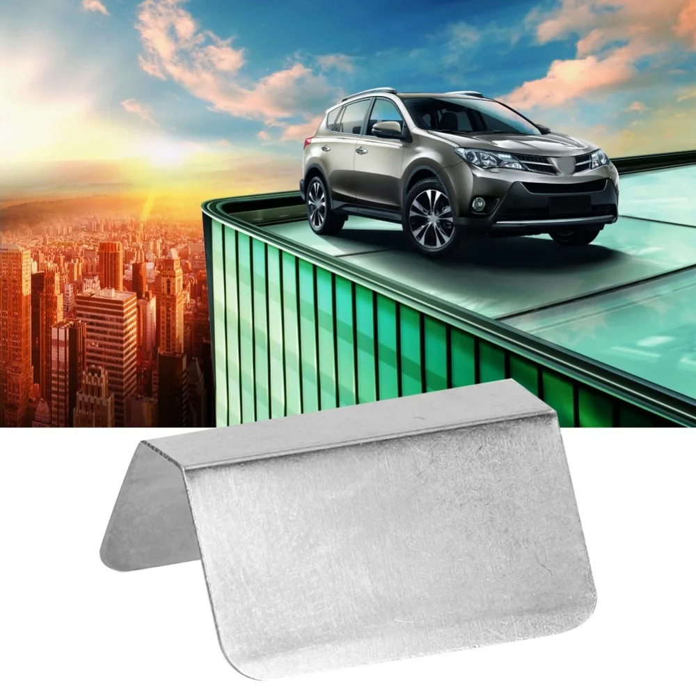 12PCS Stainless steel Wind Deflector Clips Silver Practical Rain Deflector Clips Durable Deflector Retaining Clips