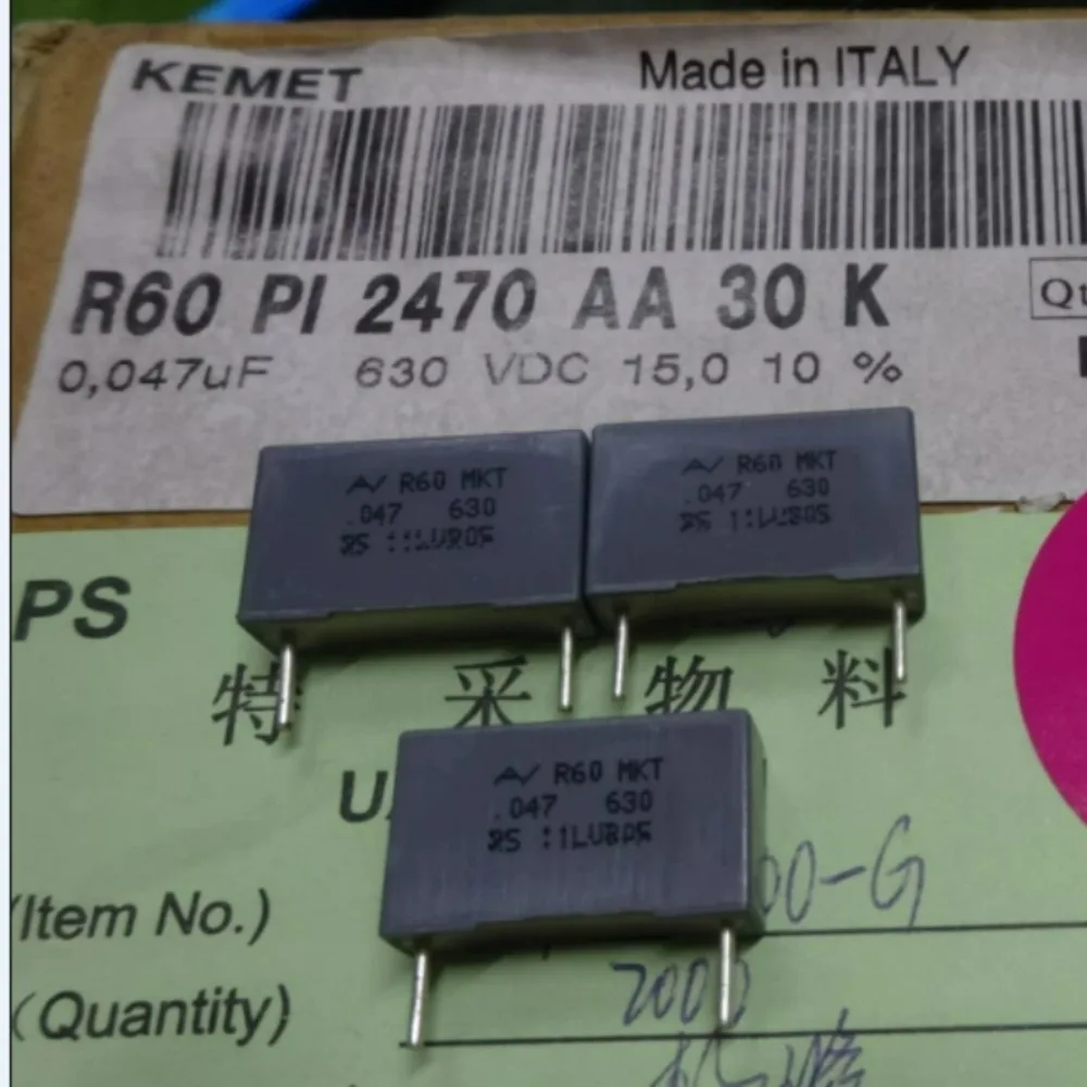 10pcs/lot AV R60 MKT 0.047uf 630V 47nf 473 K New 15mm General Purpose Metallized Polyester Film Capacitors R60PI2470AA30K