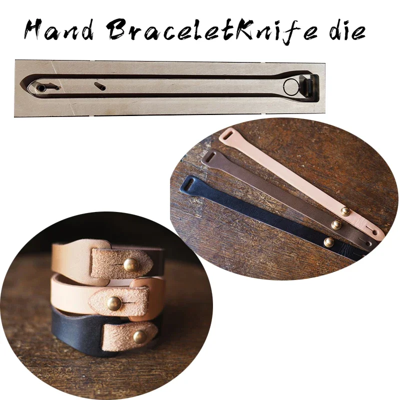 DIY pulsera de cuero artesanal troquelado molde para Cuchillo de corte metal hueco punzón herramienta patrón 24x240mm