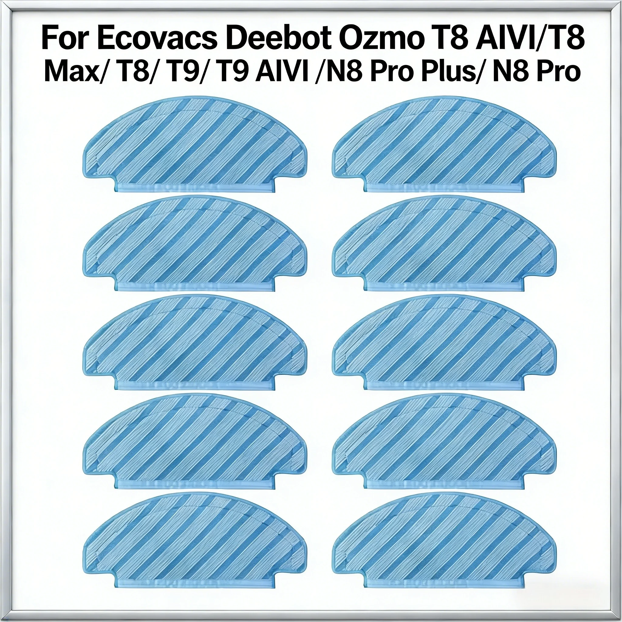 

Washable Cloth Mop Pads For Ecovacs Deebot Ozmo T8 AIVI/T8 Max/ T8/ T9/ T9 AIVI /N8 Pro Plus/ N8 Pro/Yeedi Vac Robot Vacuum