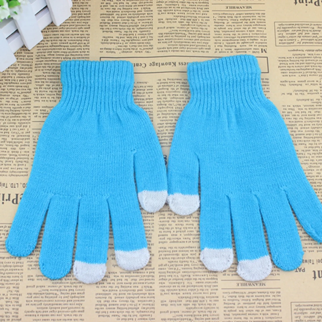 Winter Gloves Soft Men Women Touch Screen Texting Cap Active Smart Phone Knit Glove New Solid Color Outwear Warm Wrist Gloves