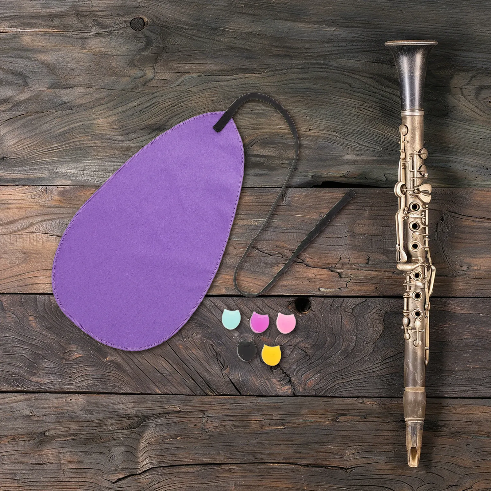 

5Pcs Clarinet Thumb Rest Cushion Silicone Pads Cleaning Cloth Clarinet Accessories Woodwind Instrument Parts Finger Rest Comfort