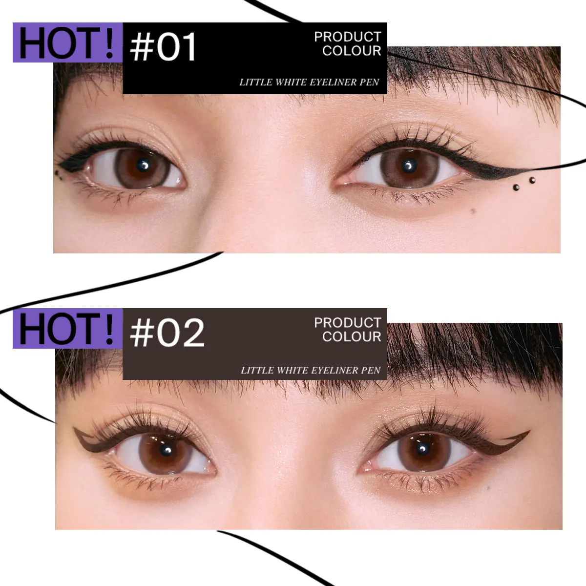 [ClearanceSale] LITTLE ONDINE COLORED EYELINER,Long-Lasting&Precise Line Control,Rich Pigment,Smooth Application&Natural Look