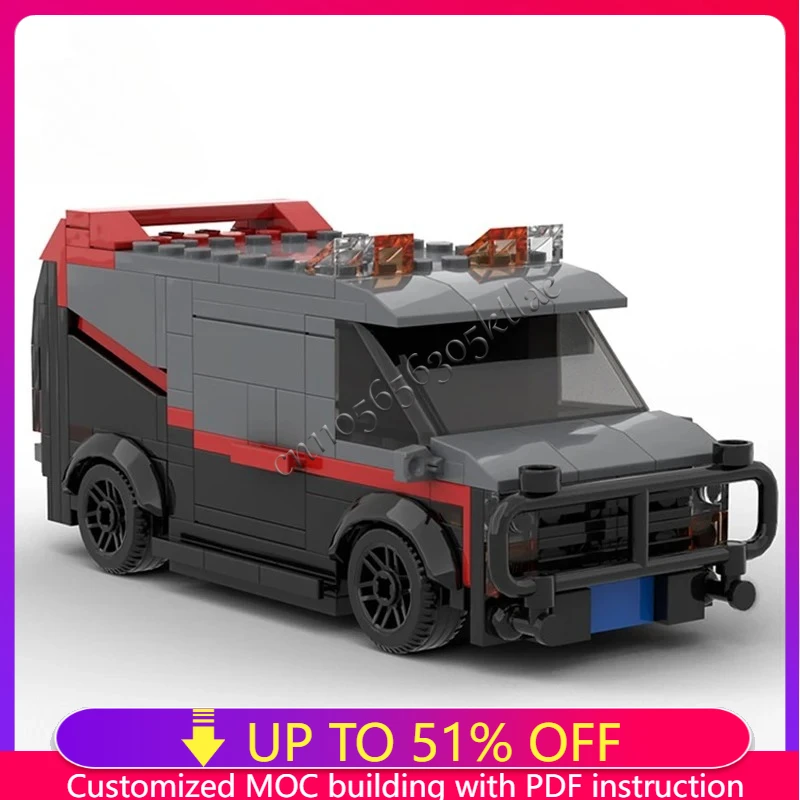 242Pcs A-Team Movie Car Van Classic TV Technical Car MOC SWAT Team Truck Vehicle City DIY Building Blocks Toys for Kids Gifts