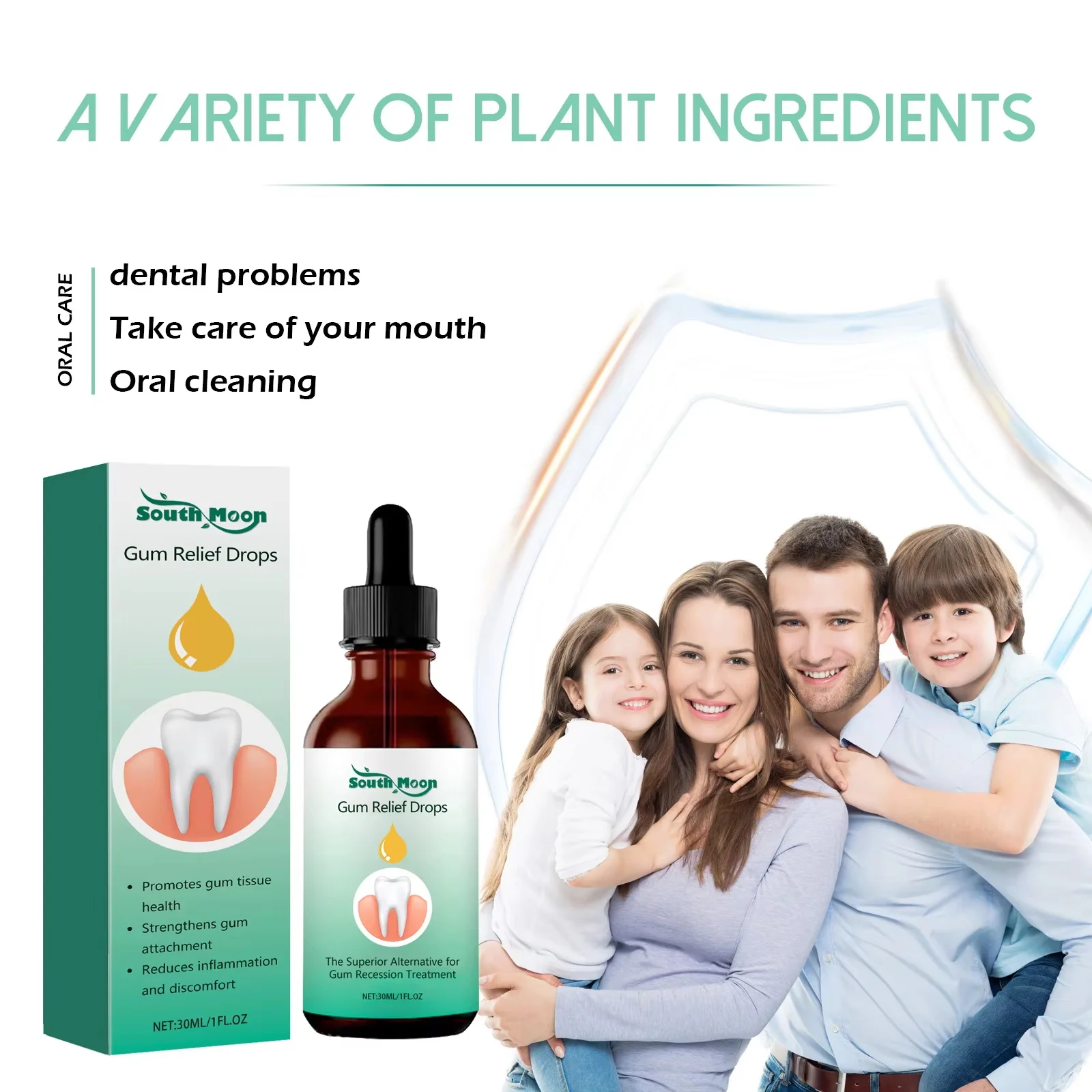 Gum Repair Drops Relieve Receding Gingival Swelling Gum Cleaning Care Oral Periodontal Hygiene Remove Yellow Remove Stain