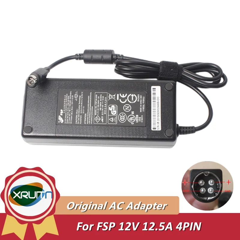 Genuine FSP 12V 12.5V 4-PIN 150W FSP150-AHA Power Adapter Charger For QNAP TS-412 NAS TS-410 DPS-150NB-1B FSP150-AHAN1 Laptop