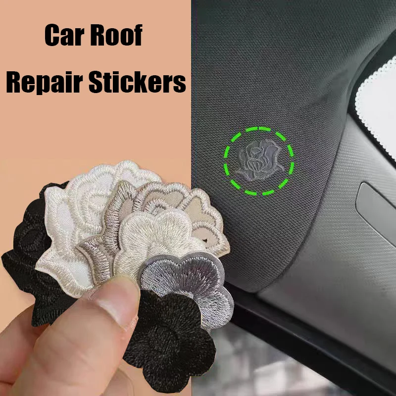 Auto-Headliner, Brennloch, Reparatur-Patch, Fleckenabdeckung für den Innenraum des Autodaches, dekorativer Blumenaufkleber