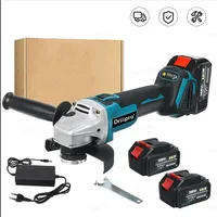 125MM 4 Gear Brushless Electric Angle Grinder Cutting Machine Power Tool with Makita 18V Battery for Decoration Tools