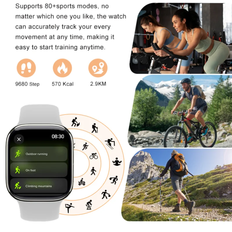 جهاز مراقبة معدل ضربات القلب الجديد لعام 2025 لأجهزة Apple وAndroid وصحة المرأة والجنسين و100 وضعًا رياضيًا وتشغيل الموسيقى ووجه ساعة Ai #2