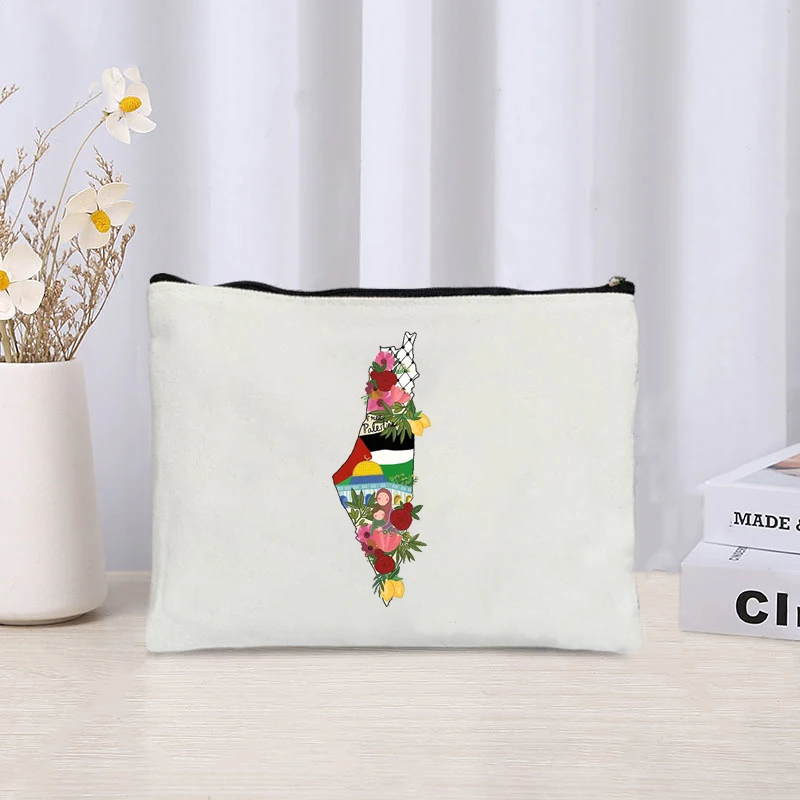 Watermelon Graphics Print Canvas Bag New Lipstick Perfume Cosmetic Bag Organizer Office Supplies Sundry Zipper Pencil Case Pouch