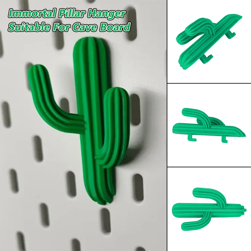 Gancho de cactus para tablero perforado, compatible con tablero perforado IKEA de 16mm, colgador práctico para llaves, auriculares, decoración para el hogar