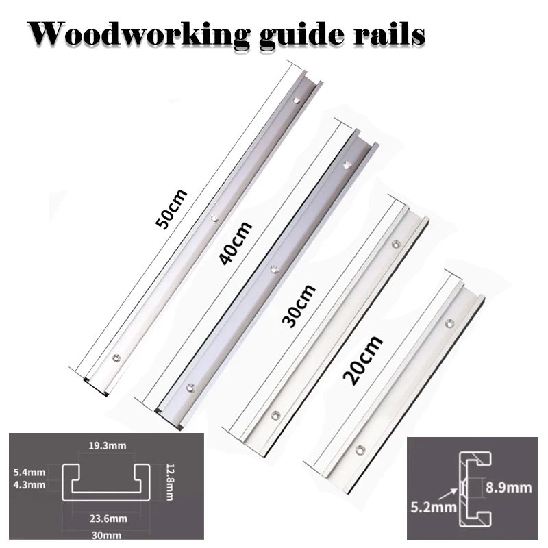 T-track Slot Miter Track Jig Fixture Aluminium T-Slot Woodworking Chute Clamping Blocks Platen Multi-purpose Feather Loc Board