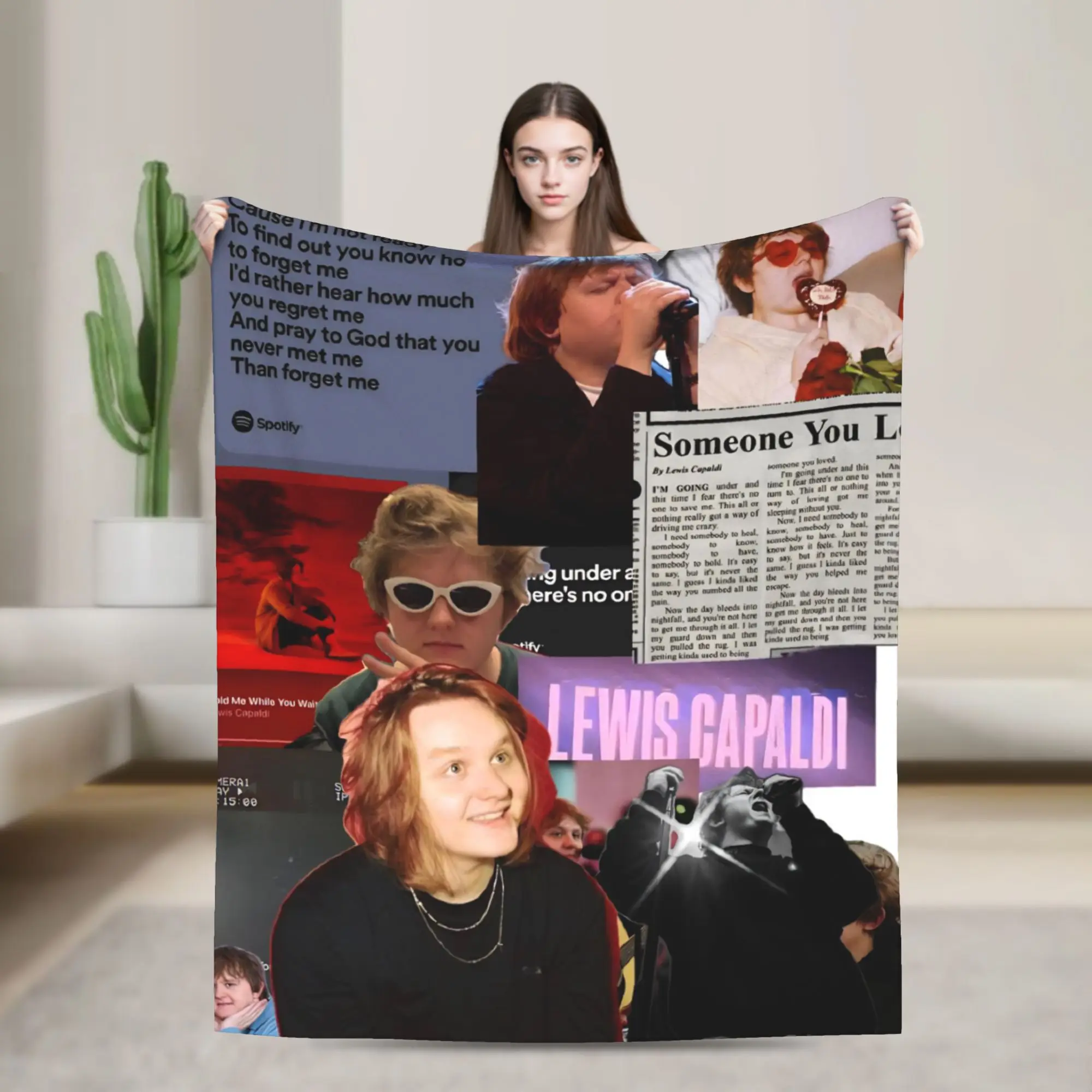 Lewis Capaldi Tour 2026 Throw Blanket for Couch  Fuzzy Soft Plush Blanket 50x60 Inch Multi-size Bedspreads for All Seasons