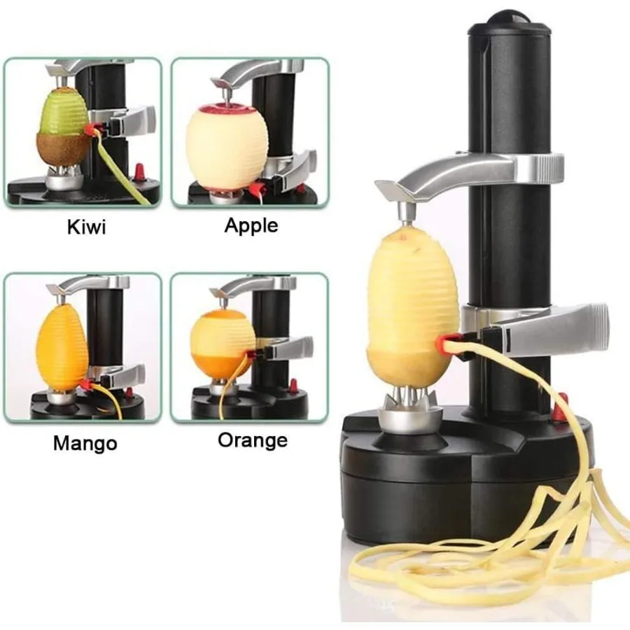 Elektrische aardappelschiller Automatische appelschiller Slimme groentefruitschillermachine met roestvrijstalen keukenschilgereedschap in