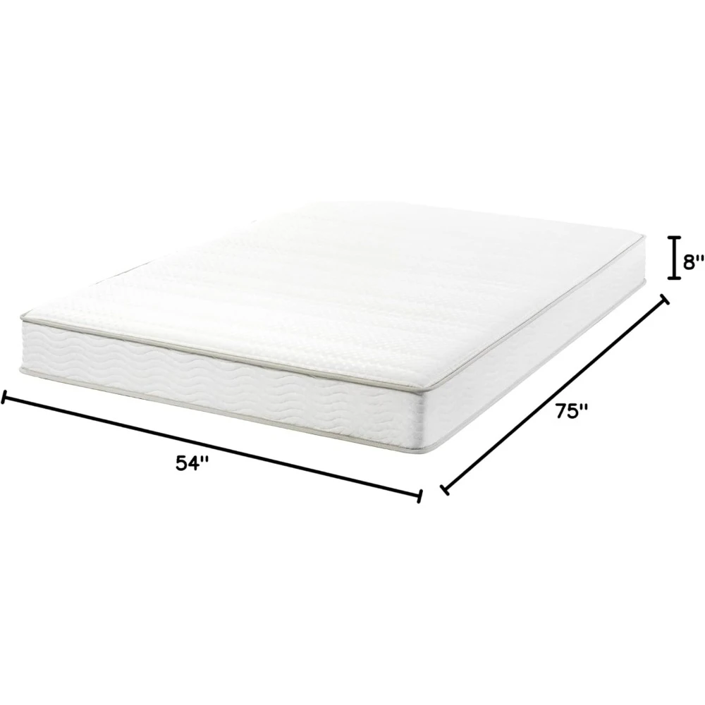 8 In Foam and Spring Hybrid Mattress Fiberglass free, Medium Firmness, Durable Support, Certified Safe Foams & Fabric, in A Box