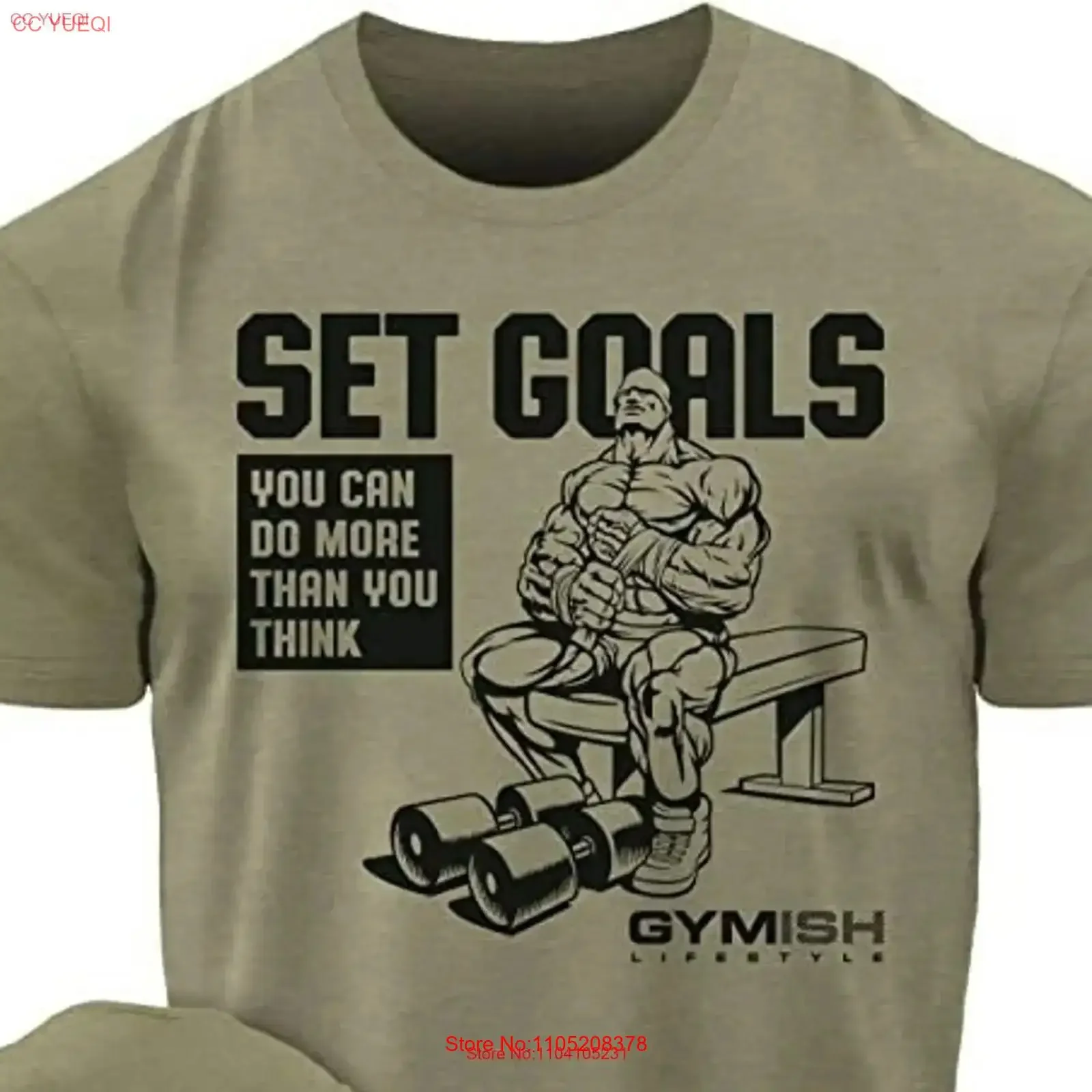 071 SET GOALS Workout T Shirt Funny Gym Lifting Deadlift vintage Washed Soft Slightly Unisex Top For Everyday Wear