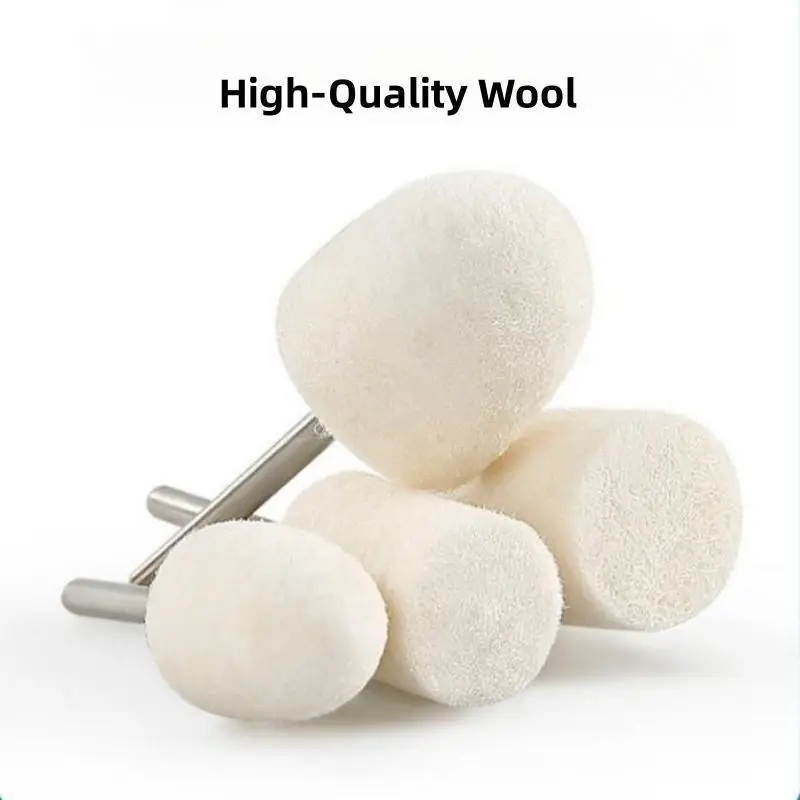 10 Stück Wollfilz-Polierscheiben 3-20mm Schleifköpfe für Dremel Bohrmaschine Rotationswerkzeug 3mm Schaft – Detail 7