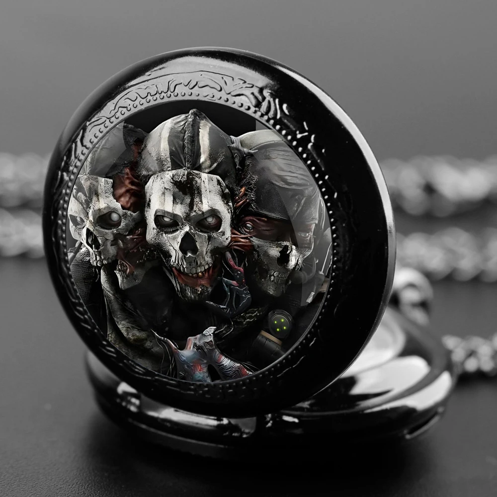 قلادة ساعة الجيب الكلاسيكية من Call of Duty Ghosts - هدية فريدة للاعبين للرجال والنساء