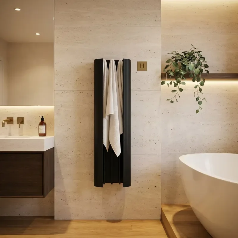 Stainless Steel Electric Towel Warmer Vertical Heated Rail Bathroom Accessory Circulating Heat Dryer Rack Home Decor Item