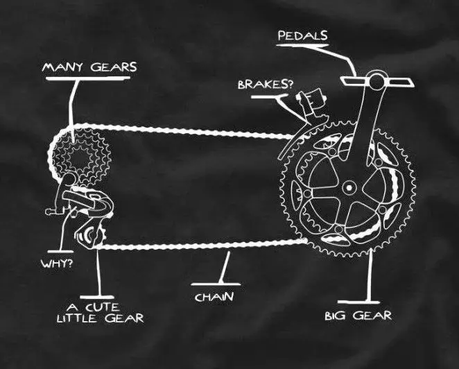 Funny Bicycle Chain Gear Shifting Cycle Racing Rider Gift T-Shirt. Summer Cotton Short Sleeve O-Neck Mens T Shirt New S-3XL