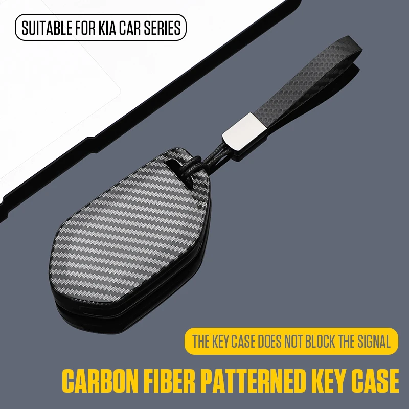 9 أزرار الكربون نمط ABS غطاء مفتاح السيارة فوب ل 2024 2025 كيا EV9 EV6 EV5 الذكية مفتاح بعيد حماية قذيفة #1