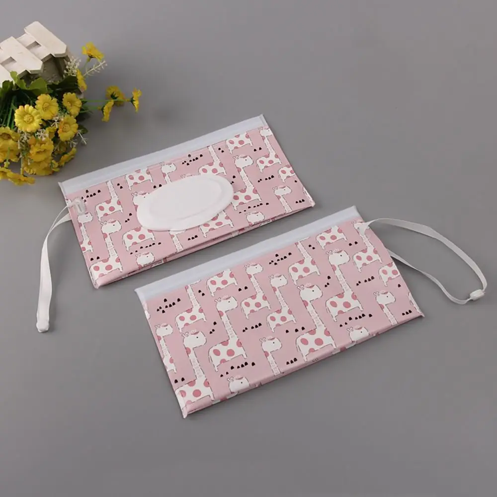 Custodia per il trasporto di prodotti per bambini con cinturino a scatto Accessori per passeggino Scatola per fazzoletti con coperchio ribaltabile Borsa per salviette umidificate Custodia per salviette Custodia per cosmetici