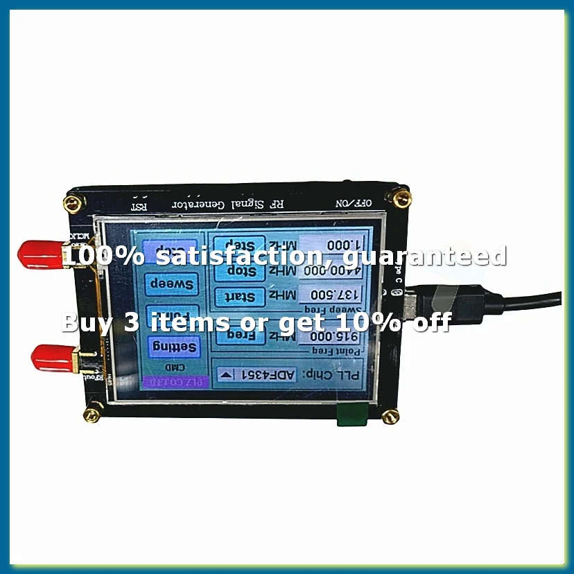 RF Signal Generator ADF4351 35M-4.4G PLL Sweep Generator with USB Cable Touch Screen 1set
