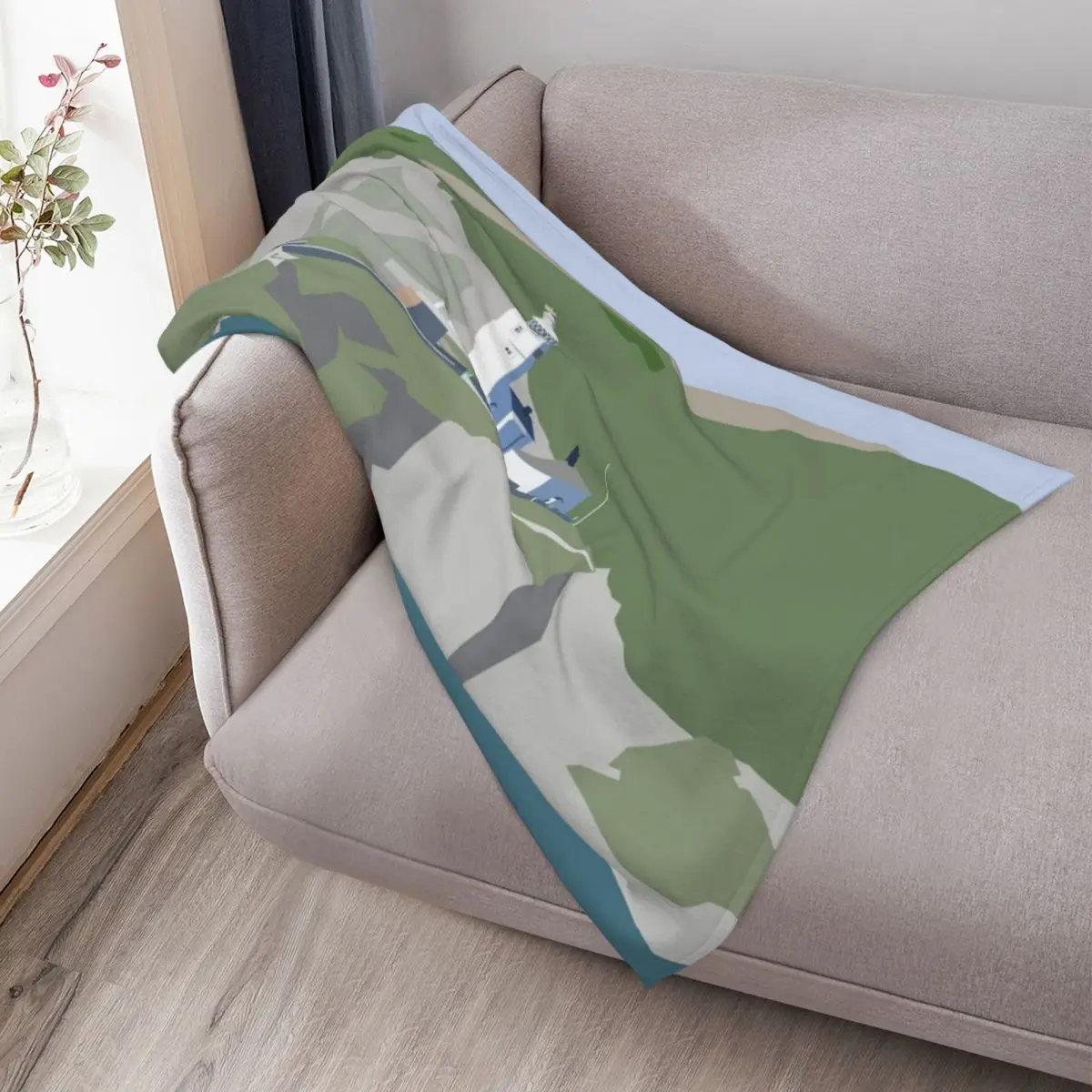 بدء نقطة المنارة من البحر رمي بطانية البطانيات لسرير الطفل بطانيات رمي الزخرفية المخصصة #3