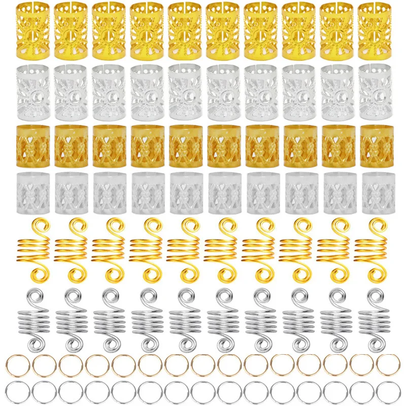 

90 Piece Dreadlock Hair Ring Set Extension Loop Braid Decoration Hair Accessory