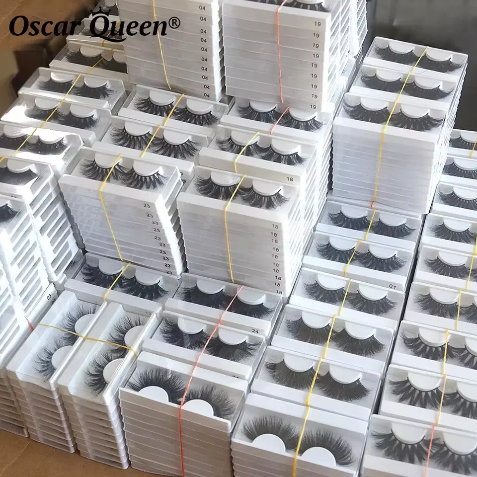 Pestañas de visón de 25MM, venta al por mayor, pestañas a granel, 30/50 pares, pestañas de visón suaves y esponjosas, maquillaje, pestañas de aspecto Natural de visón Real