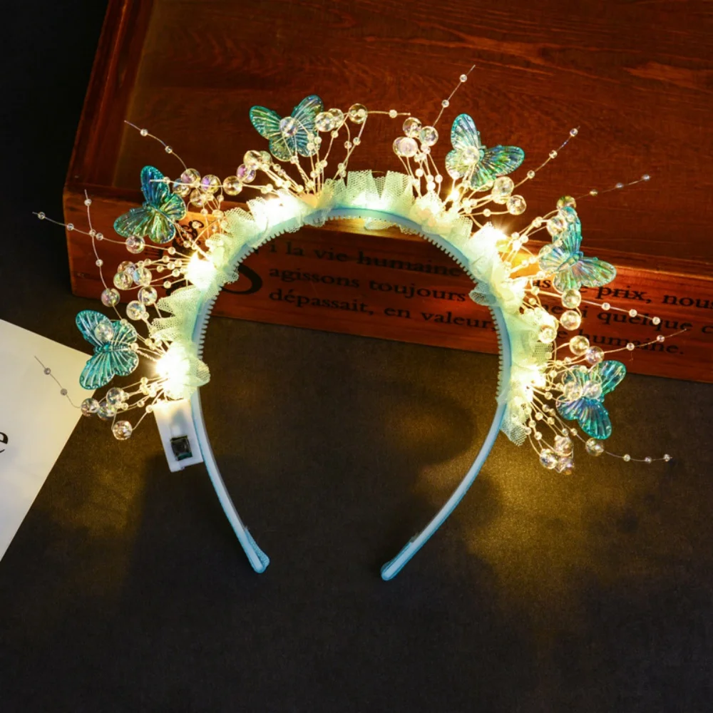 Diademas con luces LED para niñas y mujeres, diadema brillante de hadas, suministros para fiesta de cumpleaños, Halloween y Navidad, novedad de 2026