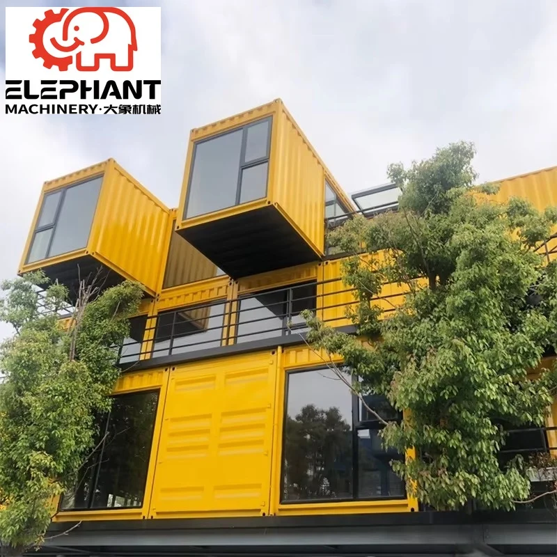 Modified  Finished Container Homes Luxury Prefabricated Villa 40HQ Refurbished Container Site Office