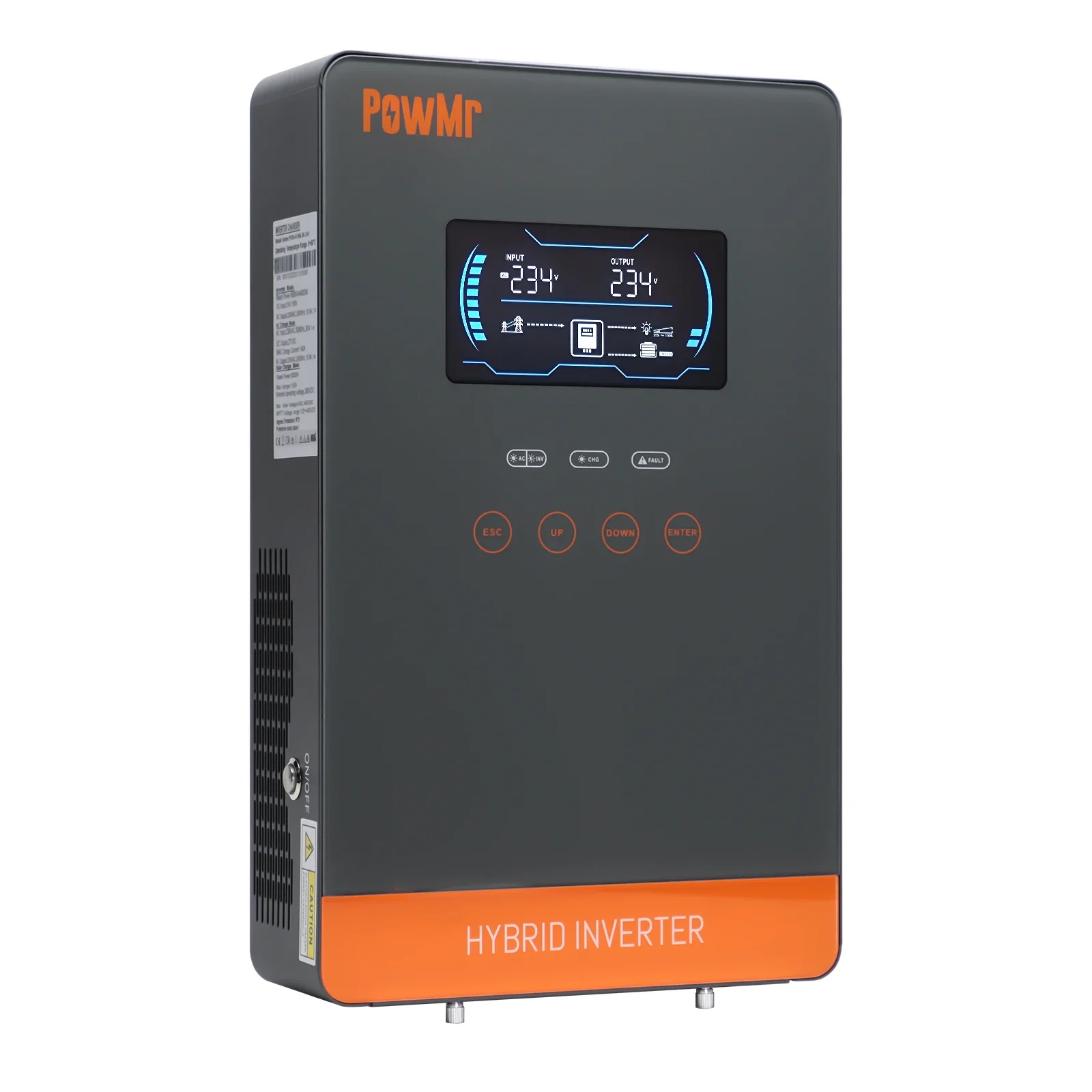 PowMr 4500W 24V Hybrid Inverter MPPT 230V Pure Sine Wave Solar Inverter 220V Hybrid Solar Inverter For Solar System