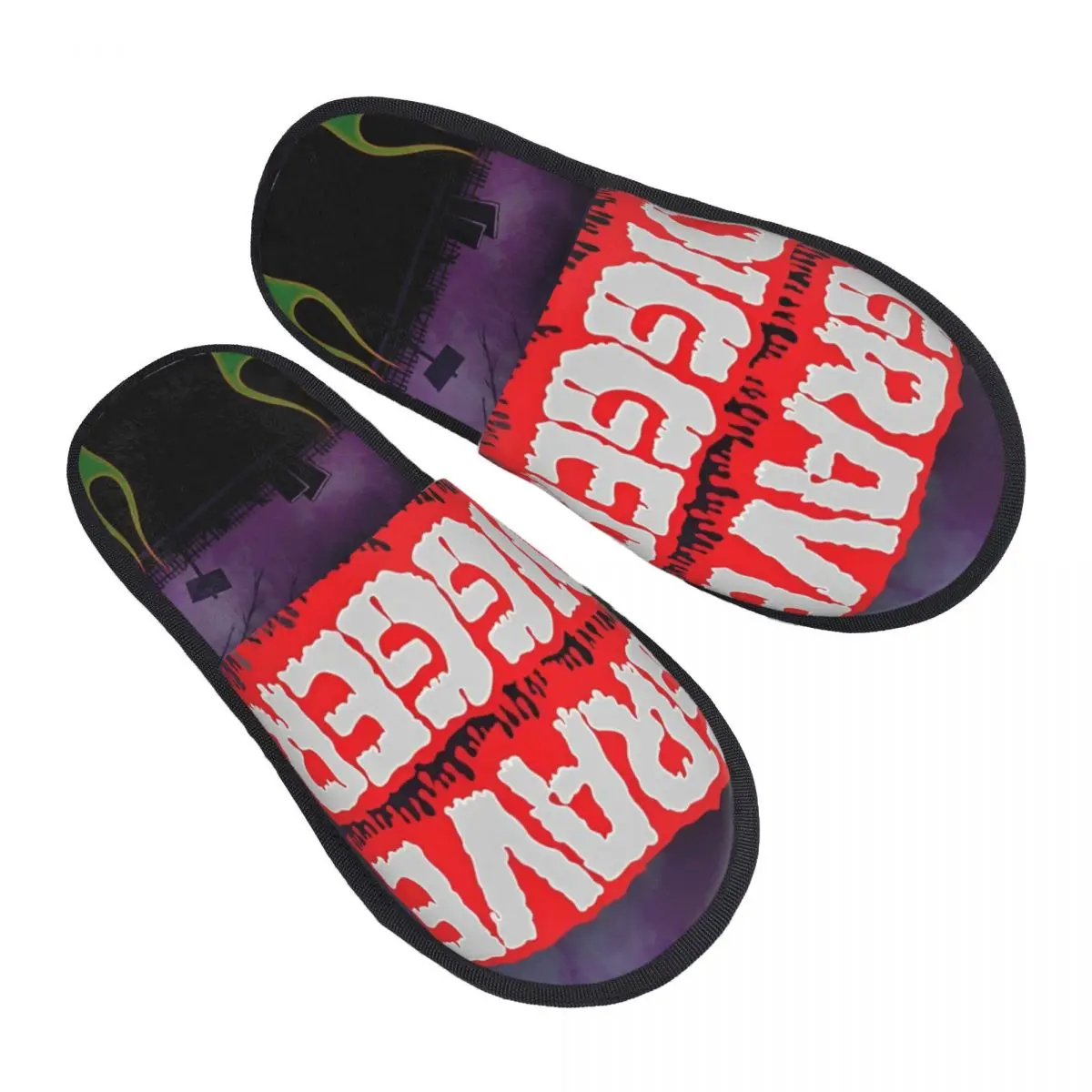 Winter House Slippers Monster Jam Grave Digger Truck Accessories Household Fur Slippers Slides Indoor Cozy Non-slip Slides