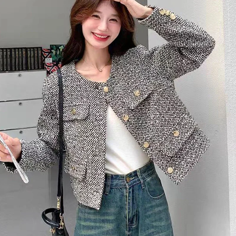 Dámské svrchní oblečení 2025 Jarní a podzimní oblíbené kousky, luxusní a společenský temperament, začátek podzimu - náhled 5