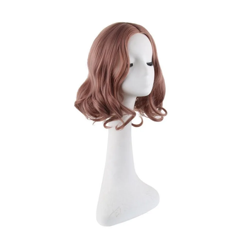 Persona 5 Okumura Haru Cosplay Wig Anime Curly Hair Style High Temp Fiber Breathable Rose Net Cap