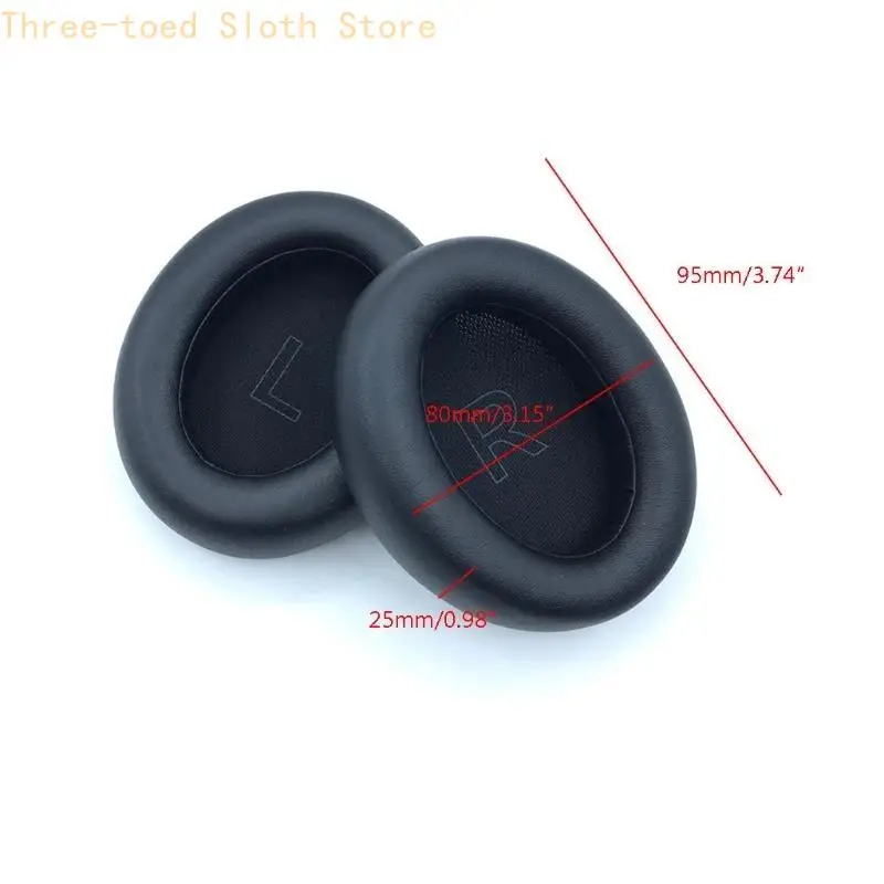 2 Pcs Ohr Kissen Abdeckung Praktische Ohr Pad Noise Cancelling Kopfhörer Ohr Abdeckungen für E74A – Detail 6