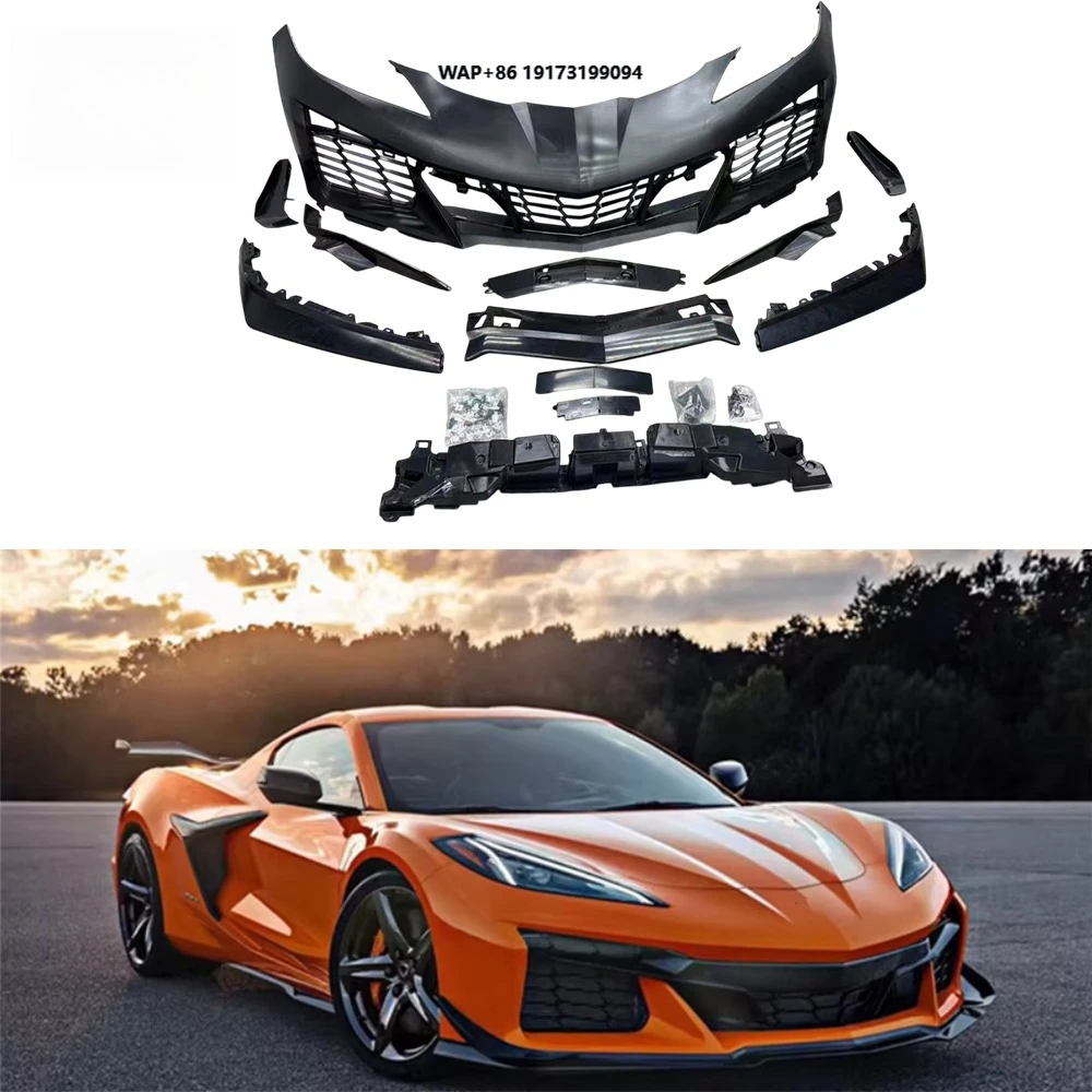 

Factory Price Auto Parts Car Bumpers PP Plastic Front Bumper for Corvette C8 Changes Z06