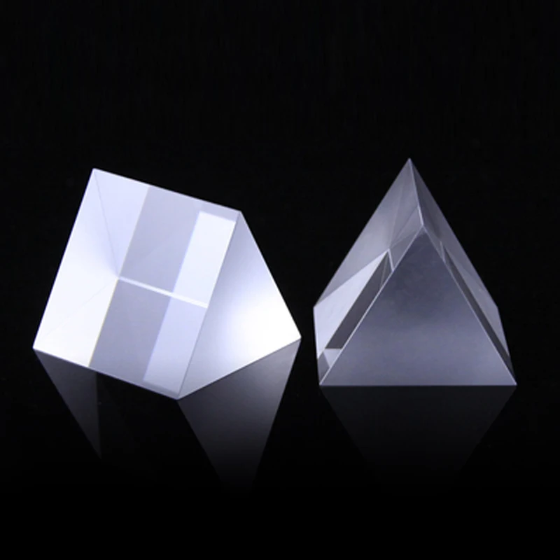 Prisma óptico de vidrio, prisma equilátero, triple física Triangular, ensanchamiento del espectro de luz