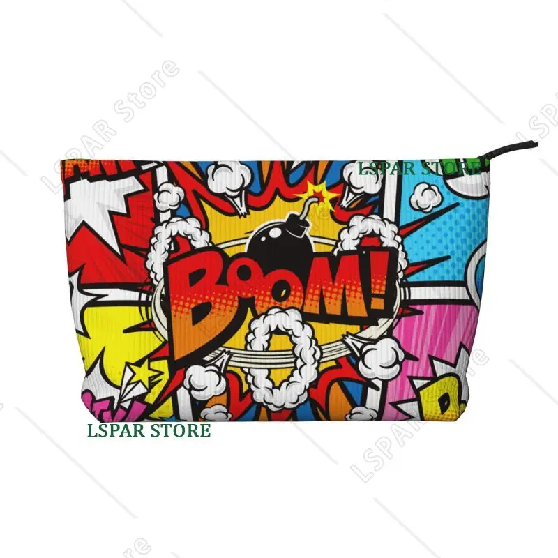 Comic Book Collection Pop Art Reise-Kulturtasche, Kosmetiktasche aus Cord, Kosmetik-Organizer für Damen, Beauty-Aufbewahrung, Dopp Kit Box